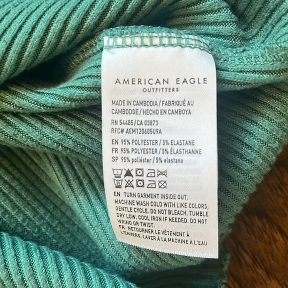 American Eagle turquoise top, size small - Picture 5 of 5